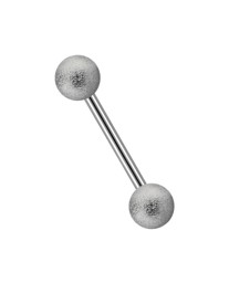 Bild von Intimpiercing Stab 316l Stahl 1,2 mm mit 3 mm Kugeln in Diamant Optik