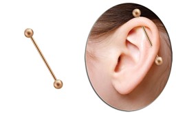 Zeige Details für Industrial, Intim Piercing Stahl Stab 1,2 mm, rosegold mit Diamant Optik Bild von Industrial, Intim Piercing Stahl Stab 1,2 mm, rosegold mit Diamant Optik
