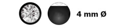 Zeige Details für Piercing Klemm Kugel Stahl PVD schwarz mit Stein in 4 mm Bild von Piercing Klemm Kugel Stahl PVD schwarz mit Stein in 4 mm