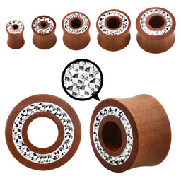 Zeige Details für 1 x Ohrpiercing Flesh Tunnel aus Holz mit Steinkranz in 6-16 mm Bild von 1 x Ohrpiercing Flesh Tunnel aus Holz mit Steinkranz in 6-16 mm