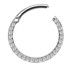 Bild von Piercing Smooth Segment Ring Clicker 316l Stahl mit Steinkranz in 1,2 mm