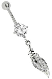 Zeige Details für Bauchnabel Piercing Banane 316l Stahl mit 6 mm Stein und Feder Anhänger Bild von Bauchnabel Piercing Banane 316l Stahl mit 6 mm Stein und Feder Anhänger