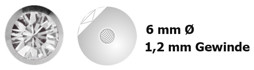 Zeige Details für Titan Piercing Kugel 1,2 x 6 mm mit gefaßtem Zirkonia, farbig 90° Bild von Titan Piercing Kugel 1,2 x 6 mm mit gefaßtem Zirkonia, farbig 90°