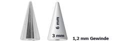 Zeige Details für Titan Piercingschmuck Spitze gerade 3 mm Ø in 1,2 x 6 mm Bild von Titan Piercingschmuck Spitze gerade 3 mm Ø in 1,2 x 6 mm