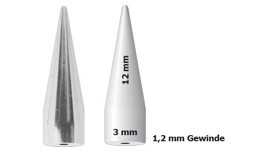 Zeige Details für Titan Piercingschmuck Spitze mit Schaft 3 mm Ø in 1,2 x 12 mm Bild von Titan Piercingschmuck Spitze mit Schaft 3 mm Ø in 1,2 x 12 mm