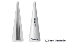 Zeige Details für Titan Piercingschmuck Spitze gerade 3 mm Ø in 1,2 x 12 mm Bild von Titan Piercingschmuck Spitze gerade 3 mm Ø in 1,2 x 12 mm