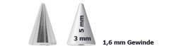 Zeige Details für Titan Piercingschmuck Spitze gerade 3 mm Ø in 1,6 x 5 mm Bild von Titan Piercingschmuck Spitze gerade 3 mm Ø in 1,6 x 5 mm