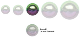 Zeige Details für Stahl Piercing Schmuck 316L Kugel eloxiert 1,6 x 5 mm Bild von Stahl Piercing Schmuck 316L Kugel eloxiert 1,6 x 5 mm