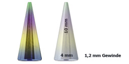 Zeige Details für Stahl Piercing Spitze eloxiert in 4 mm Ø in 1,2 x 10 mm, Verschluss Bild von Stahl Piercing Spitze eloxiert in 4 mm Ø in 1,2 x 10 mm, Verschluss