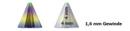 Zeige Details für Stahl Piercing Spitze eloxiert in 4 mm Ø in 1,6 x 4 mm, Verschluss Bild von Stahl Piercing Spitze eloxiert in 4 mm Ø in 1,6 x 4 mm, Verschluss