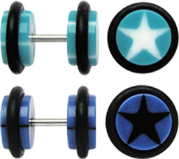Zeige Details für Acryl Ohr Piercing Schmuck Fake Plug, großer Stern + Stab in 1,2mm Bild von Acryl Ohr Piercing Schmuck Fake Plug, großer Stern + Stab in 1,2mm