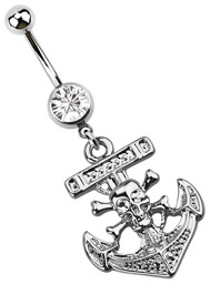 Zeige Details für Bauchnabelpiercing Banane Anker mit Totenkopf 1,6 x 8-14 mm Bild von Bauchnabelpiercing Banane Anker mit Totenkopf 1,6 x 8-14 mm