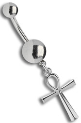 Zeige Details für Bauchnabelpiercing Banane Stahl, 8 mm Kugel mit Kreuz Anhänger Bild von Bauchnabelpiercing Banane Stahl, 8 mm Kugel mit Kreuz Anhänger