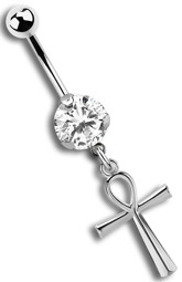 Zeige Details für Bauchnabelpiercing Banane Stahl, 8 mm gefasster Stein mit Kreuz Anhänger Bild von Bauchnabelpiercing Banane Stahl, 8 mm gefasster Stein mit Kreuz Anhänger