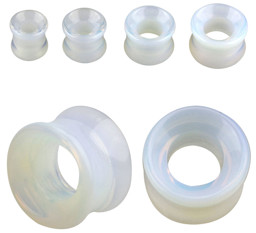 Zeige Details für Ohrpiercing Schmuck, Mondstein Eyelet Flesh Tunnel in 6-20 mm  Bild von Ohrpiercing Schmuck, Mondstein Eyelet Flesh Tunnel in 6-20 mm