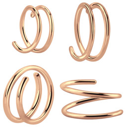 Zeige Details für Nasenpiercing Rosegold, Spirale Nasenring in 0,8 x 7, 9 mm Bild von Nasenpiercing Rosegold, Spirale Nasenring in 0,8 x 7, 9 mm