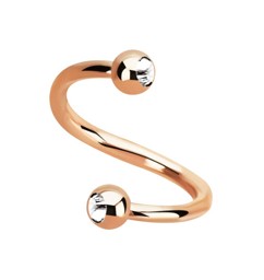 Zeige Details für Ohrpiercing Spirale 316l Stahl rosegold in 1,2 mm mit Steinkugeln Bild von Ohrpiercing Spirale 316l Stahl rosegold in 1,2 mm mit Steinkugeln