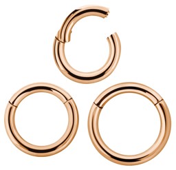 Bild von Piercing Schmuck Ring Segment Clicker rosegold in 2,0 mm