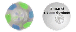 Zeige Details für Piercing Schmuck Acryl Verschlusskugel mit 6 Streifen 1,6 x 5 mm Bild von Piercing Schmuck Acryl Verschlusskugel mit 6 Streifen 1,6 x 5 mm