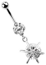 Zeige Details für Bauchnabelpiercing Banane mit 8 mm und 10 mm Steinen Bild von Bauchnabelpiercing Banane mit 8 mm und 10 mm Steinen