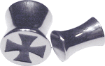 Zeige Details für Titan Piercing Plug von 4, 6, 8 mm Ø mit schwarzem Kreuz Bild von Titan Piercing Plug von 4, 6, 8 mm Ø mit schwarzem Kreuz