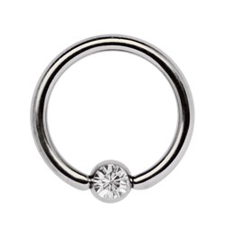 Zeige Details für Titan Piercing Schmuck Ring 1,6 x 7-12 mm mit 4 mm Zirkonia Kugel Bild von Titan Piercing Schmuck Ring 1,6 x 7-12 mm mit 4 mm Zirkonia Kugel