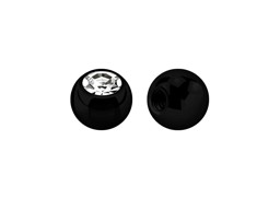Zeige Details für Piercingschmuck Kugel Stahl PVD schwarz mit Stein 1,2 x 2,5 mm Bild von Piercingschmuck Kugel Stahl PVD schwarz mit Stein 1,2 x 2,5 mm