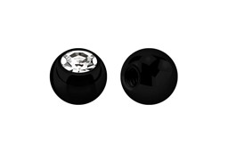Zeige Details für Piercingschmuck Kugel Stahl PVD schwarz mit Stein 1,2 x 3 mm Bild von Piercingschmuck Kugel Stahl PVD schwarz mit Stein 1,2 x 3 mm
