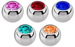 Zeige Details für Piercing Set 5 Strasskugeln in 1,6 x 5 mm mit verschiedenen Farben Bild von Piercing Set 5 Strasskugeln in 1,6 x 5 mm mit verschiedenen Farben