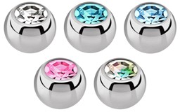 Zeige Details für Piercing Stein Kugel, Stahl Verschluss Set 1,6 x 5 mm in fünf Farben Bild von Piercing Stein Kugel, Stahl Verschluss Set 1,6 x 5 mm in fünf Farben