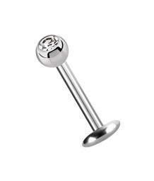 Zeige Details für Lippenpiercing Titan Labret in 1,6 x 6-12 mm + Kugel mit Stein Bild von Lippenpiercing Titan Labret in 1,6 x 6-12 mm + Kugel mit Stein