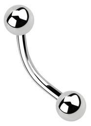 Zeige Details für Titan Piercing Banane in 1,6 x 6-14 mm mit 2 Kugeln Bild von Titan Piercing Banane in 1,6 x 6-14 mm mit 2 Kugeln