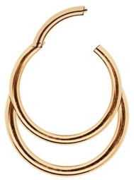 Bild von Piercing Schmuck Segment Clicker Doppel Ring Rosegold in 1,2 mm