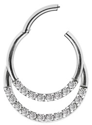 Zeige Details für Piercing Segment Clicker Doppel Ring mit Steinen 316l Stahl in 1,2 mm Bild von Piercing Segment Clicker Doppel Ring mit Steinen 316l Stahl in 1,2 mm
