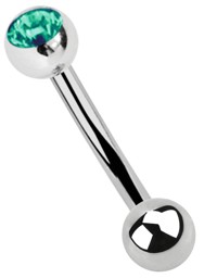 Zeige Details für Titan Piercing Banane in 1,6 mit Steinkugel und Verschluss-Kugel Bild von Titan Piercing Banane in 1,6 mit Steinkugel und Verschluss-Kugel
