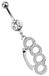 Bild von Bauchnabelpiercing Schmuck Banane, Zirkonia mit Schlagring