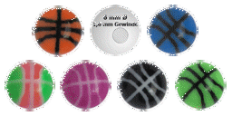 Zeige Details für Piercingschmuck Acryl Verschluss Kugel mit 4 Streifen in 1,6 x 6 mm Bild von Piercingschmuck Acryl Verschluss Kugel mit 4 Streifen in 1,6 x 6 mm