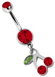 Zeige Details für Bauchnabelpiercing Schmuck Banane mit Kirschzweig Bild von Bauchnabelpiercing Schmuck Banane mit Kirschzweig