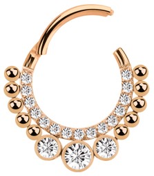 Zeige Details für Piercing Smooth Segment Clicker Rosegold, Steinkranz und Kugeln Bild von Piercing Smooth Segment Clicker Rosegold, Steinkranz und Kugeln
