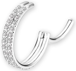 Zeige Details für Piercing Segment Ring Clicker 316l Stahl 1,2 mm mit 2er Steinkranz Bild von Piercing Segment Ring Clicker 316l Stahl 1,2 mm mit 2er Steinkranz