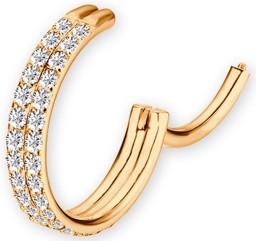 Zeige Details für Piercing Segment Ring Clicker Rosegold in 1,2 mm mit 2er Steinkranz Bild von Piercing Segment Ring Clicker Rosegold in 1,2 mm mit 2er Steinkranz