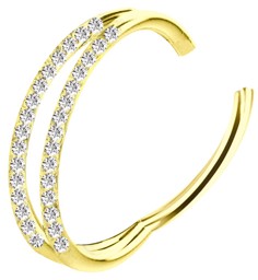 Zeige Details für Piercing Segment Clicker Gold 2er-Ring mit Steinkranz in 1,2 mm Bild von Piercing Segment Clicker Gold 2er-Ring mit Steinkranz in 1,2 mm