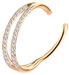 Zeige Details für Piercing Segment Clicker Rosègold 2er-Ring mit Steinkranz in 1,2 mm Bild von Piercing Segment Clicker Rosègold 2er-Ring mit Steinkranz in 1,2 mm