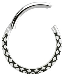 Zeige Details für Septum Piercing Segment Ring, Clicker mit Schlangenmotiv in 1,2 mm Bild von Septum Piercing Segment Ring, Clicker mit Schlangenmotiv in 1,2 mm