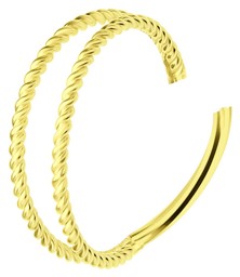 Zeige Details für Piercing Segment Clicker Gold 2er-Ring gedreht in 1,2 mm Bild von Piercing Segment Clicker Gold 2er-Ring gedreht in 1,2 mm