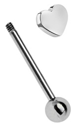 Zeige Details für Piercing Stab Stahl mit Herz 6 mm, Zungenpiercing, Helix Piercing Bild von Piercing Stab Stahl mit Herz 6 mm, Zungenpiercing, Helix Piercing