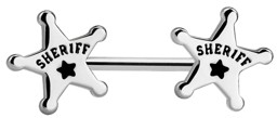 Zeige Details für Brust Piercing Stab aus Stahl mit Sheriff-Stern in 1,6 x 12-16 mm Bild von Brust Piercing Stab aus Stahl mit Sheriff-Stern in 1,6 x 12-16 mm