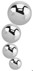 Bild von Helix Piercing Labret Stud, 1,2 mm mit Bogen aus 4 Kugeln
