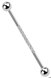 Zeige Details für Industrial, Ohr Piercing 316L Stahl Stab in 1,6 mm mit Steinen Bild von Industrial, Ohr Piercing 316L Stahl Stab in 1,6 mm mit Steinen