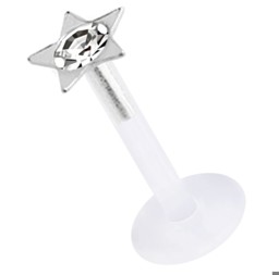 Zeige Details für Madonna Piercing Teflon Labret Stecksystem 1,2 mm + Stern Bild von Madonna Piercing Teflon Labret Stecksystem 1,2 mm + Stern